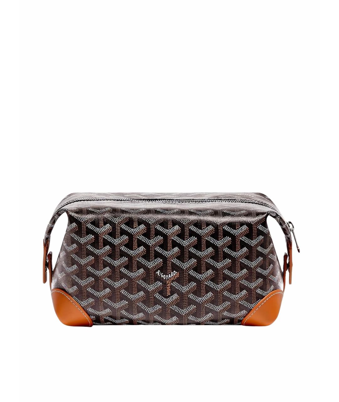 GOYARD Коричневая кожаная косметичка, фото 1