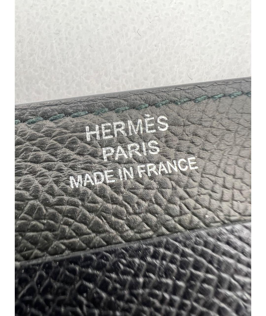 HERMES Хаки кожаный кардхолдер, фото 4