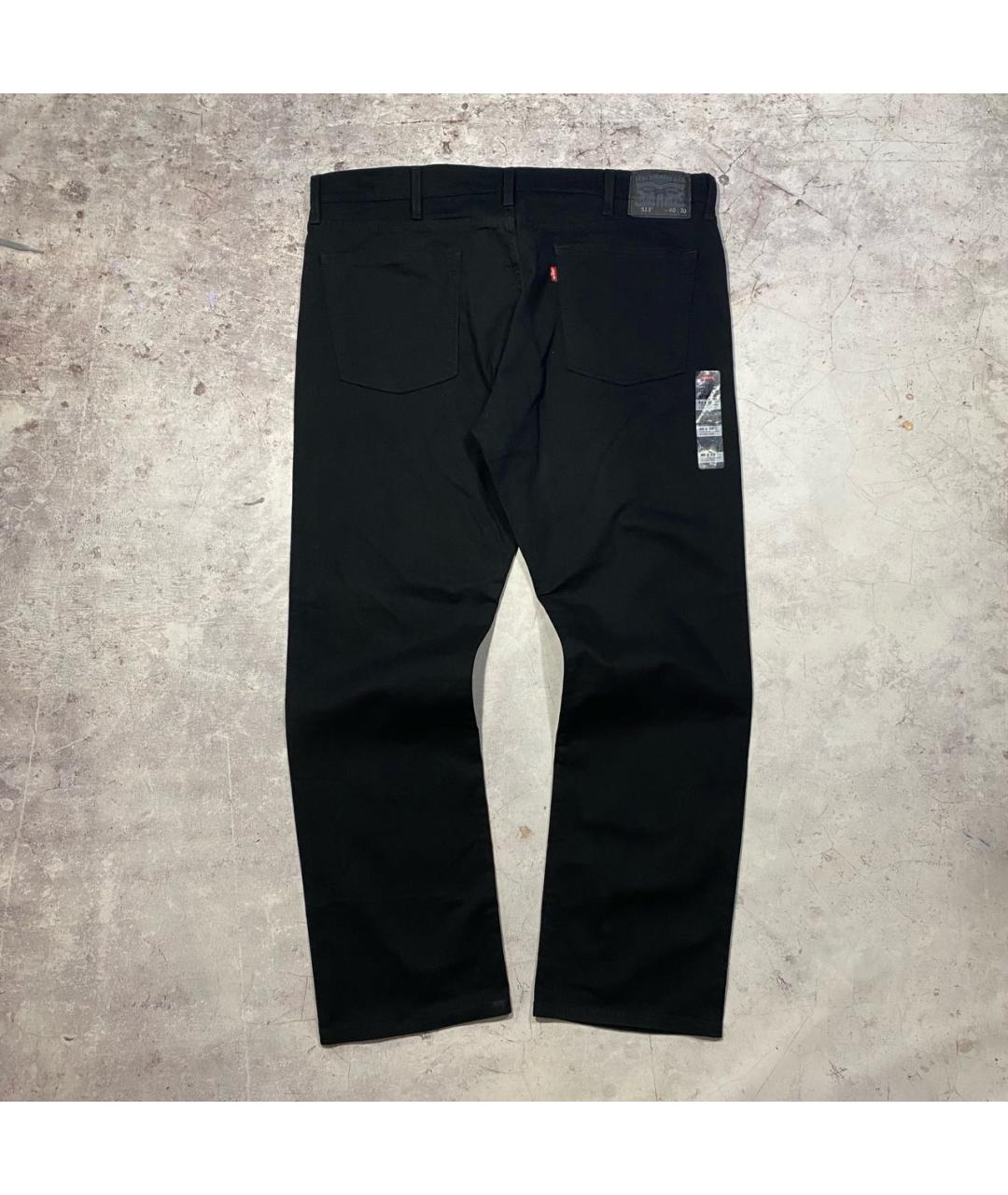 LEVI'S Черные хлопковые прямые джинсы, фото 2