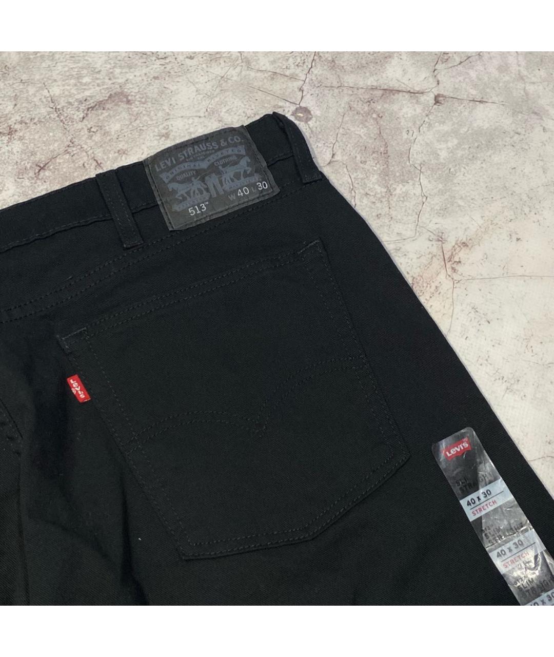 LEVI'S Черные хлопковые прямые джинсы, фото 4