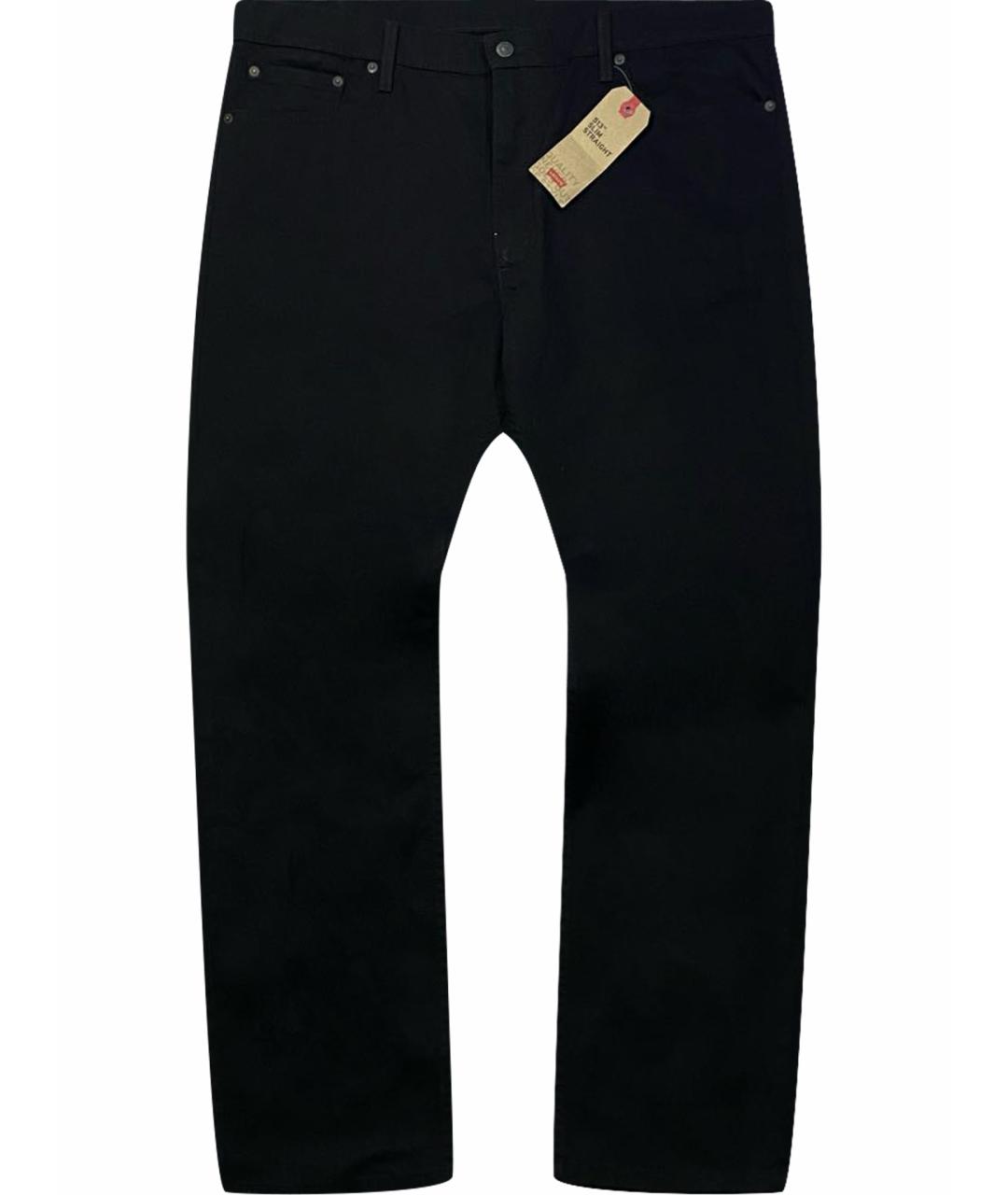 LEVI'S Черные хлопковые прямые джинсы, фото 1