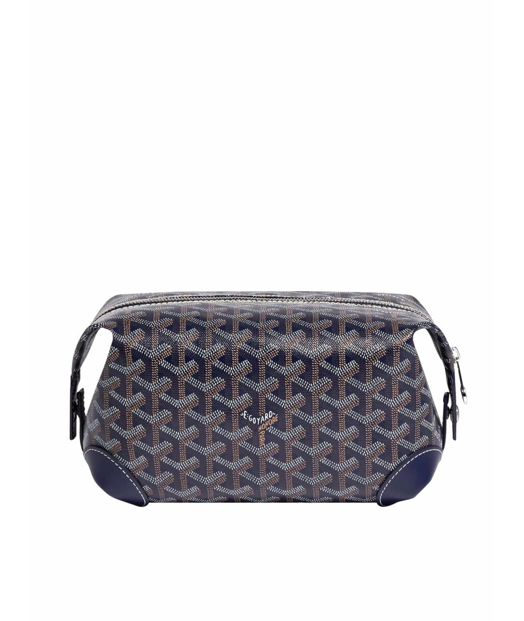 GOYARD Темно-синяя кожаная косметичка, фото 1