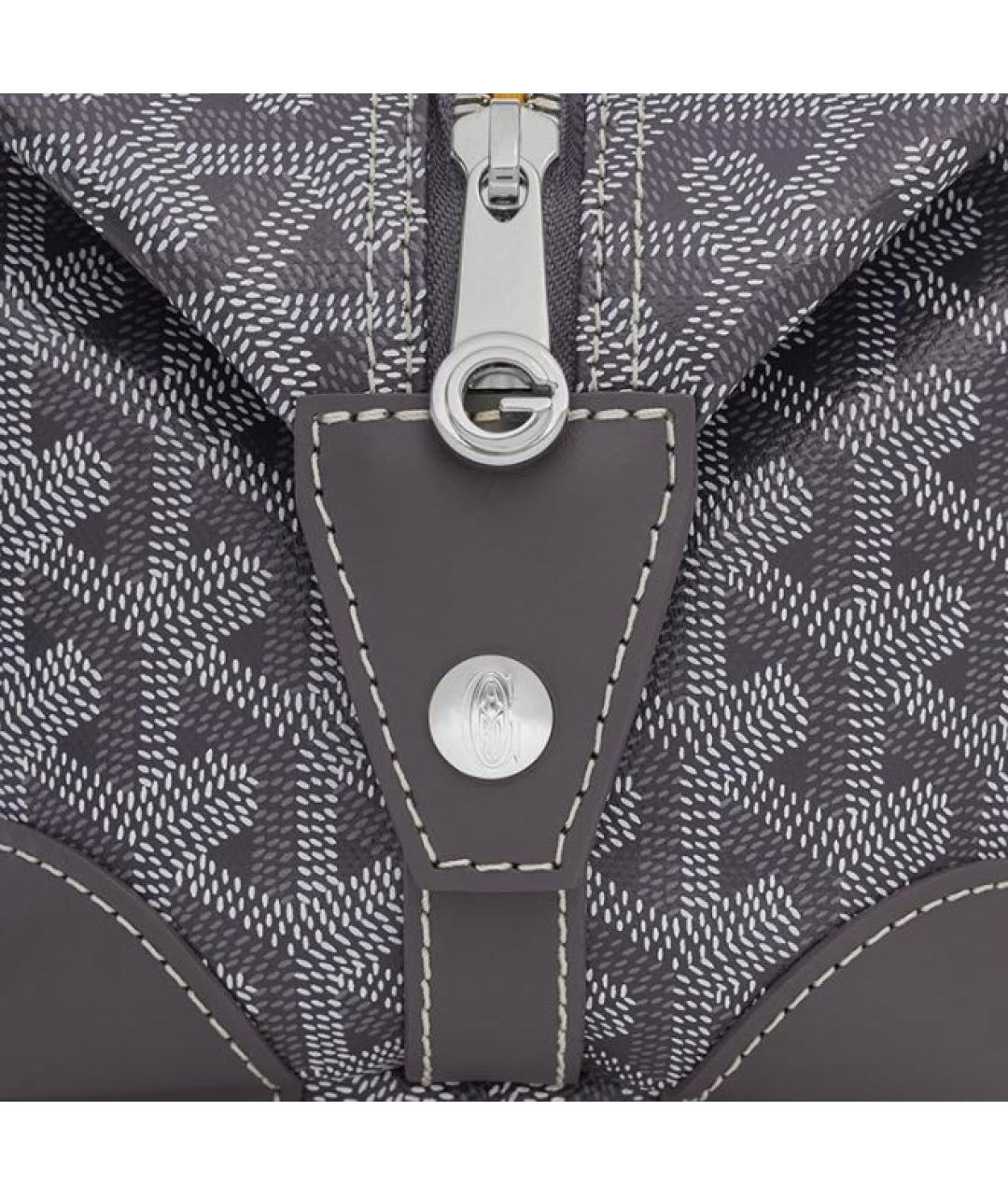 GOYARD Антрацитовая кожаная косметичка, фото 4