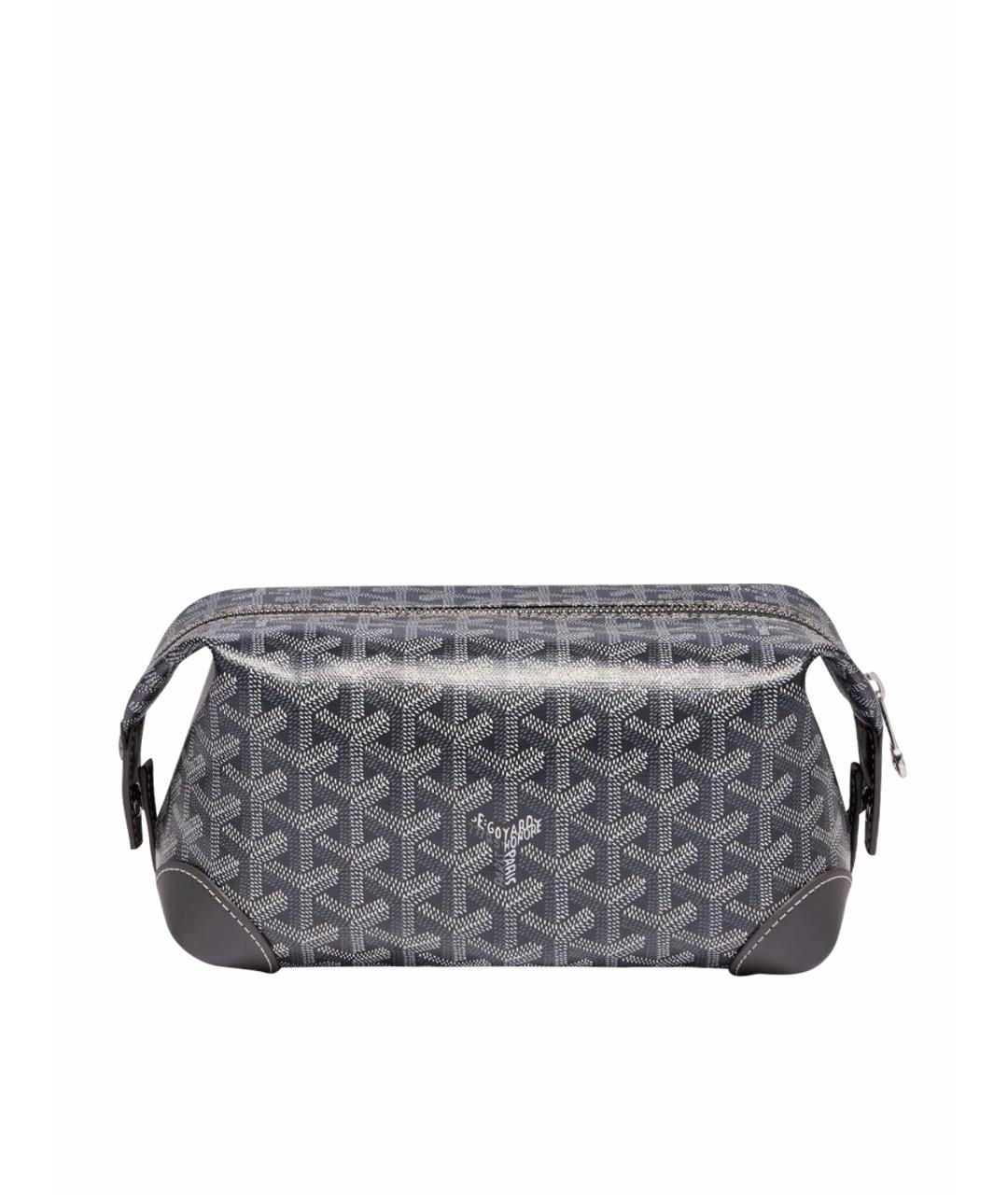 GOYARD Антрацитовая кожаная косметичка, фото 1