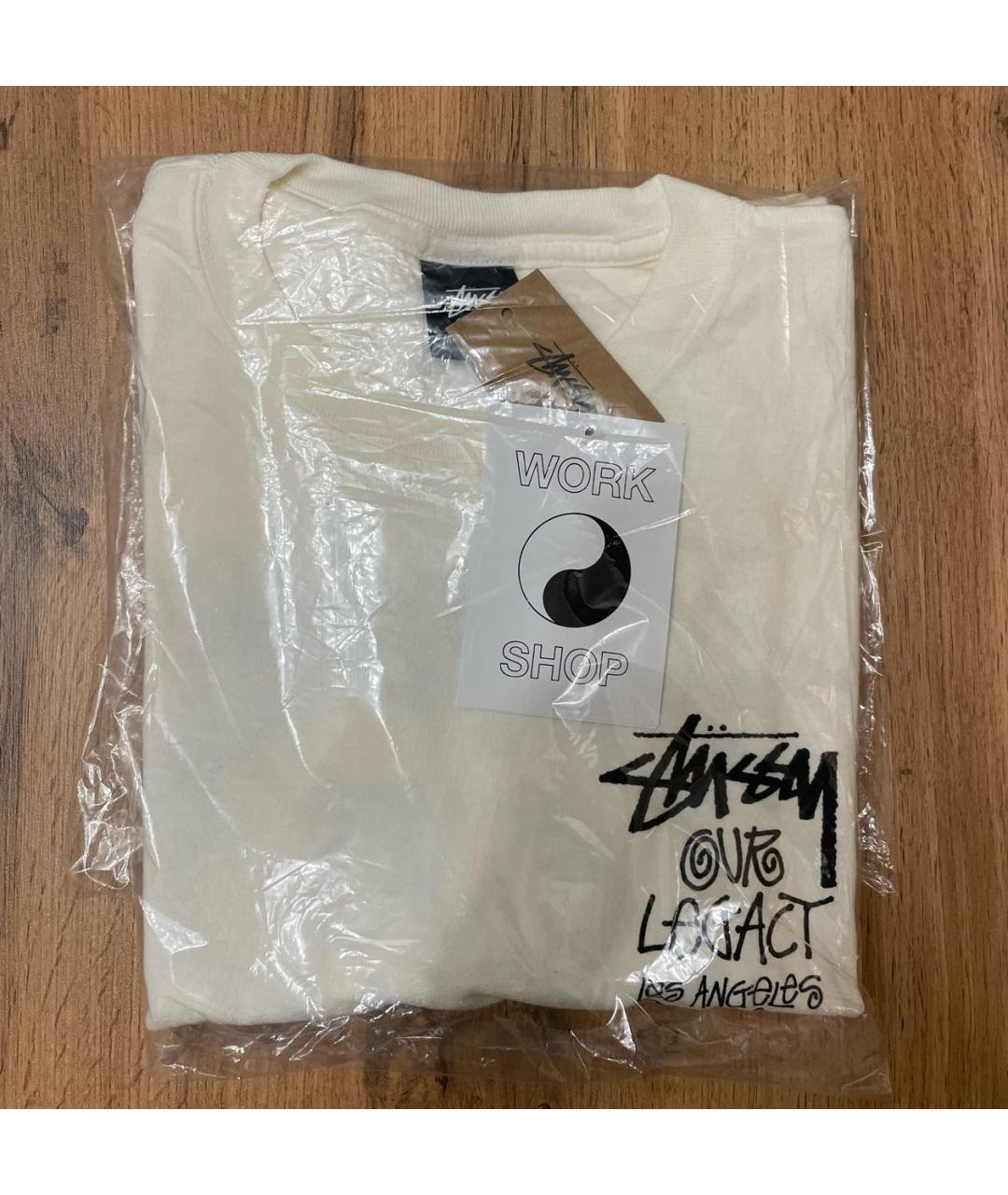 STUSSY Белая хлопковая футболка, фото 3