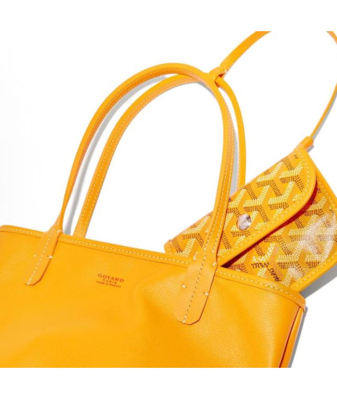 GOYARD Желтая сумка тоут, фото 3