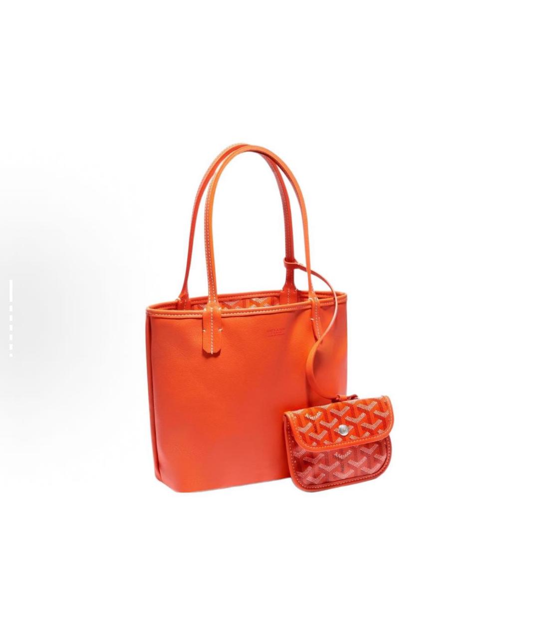 GOYARD Оранжевая сумка тоут, фото 5