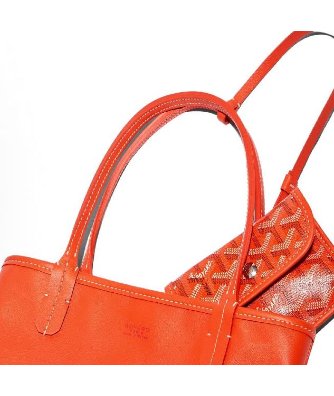GOYARD Оранжевая сумка тоут, фото 3
