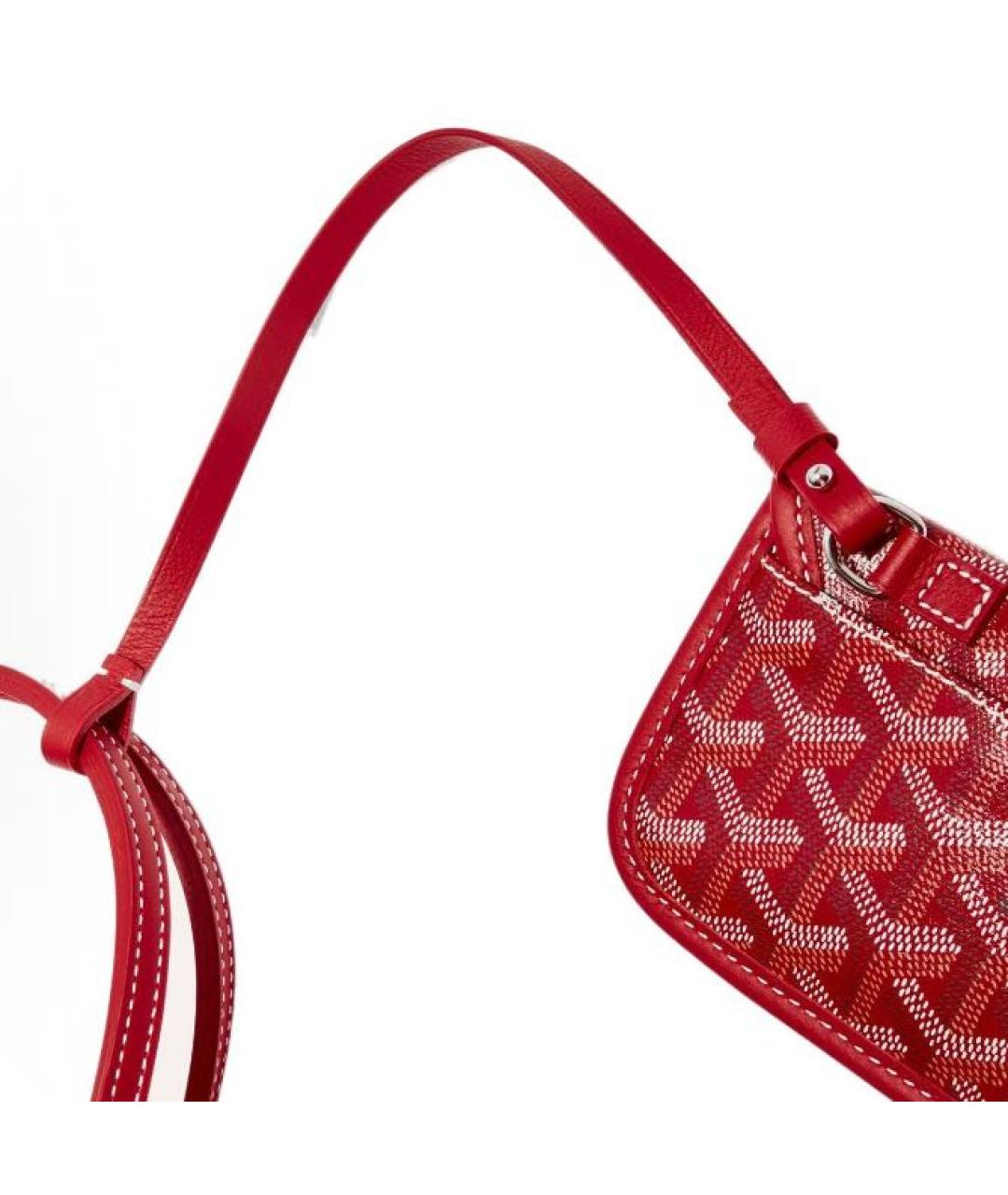 GOYARD Красная кожаная сумка тоут, фото 4