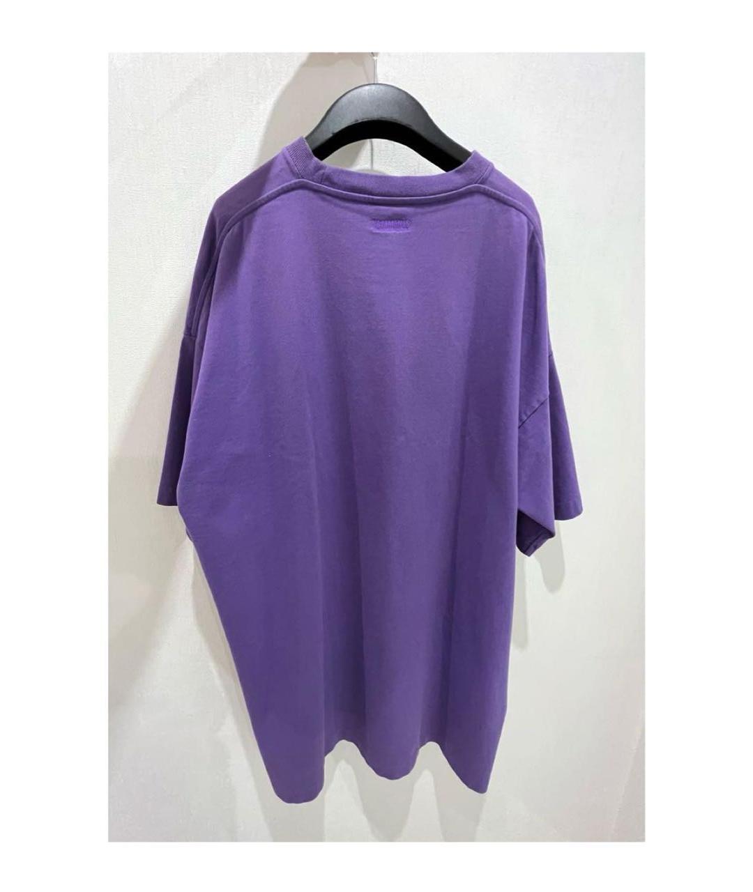 VETEMENTS Фиолетовая хлопковая футболка, фото 2