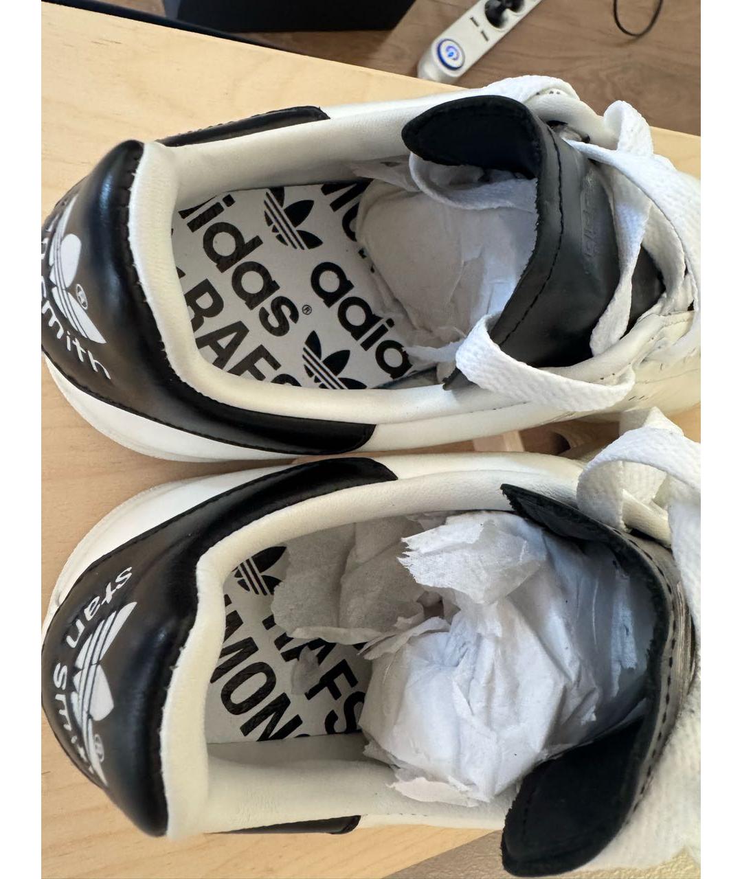 ADIDAS X RAF SIMONS Белые кожаные низкие кроссовки / кеды, фото 7