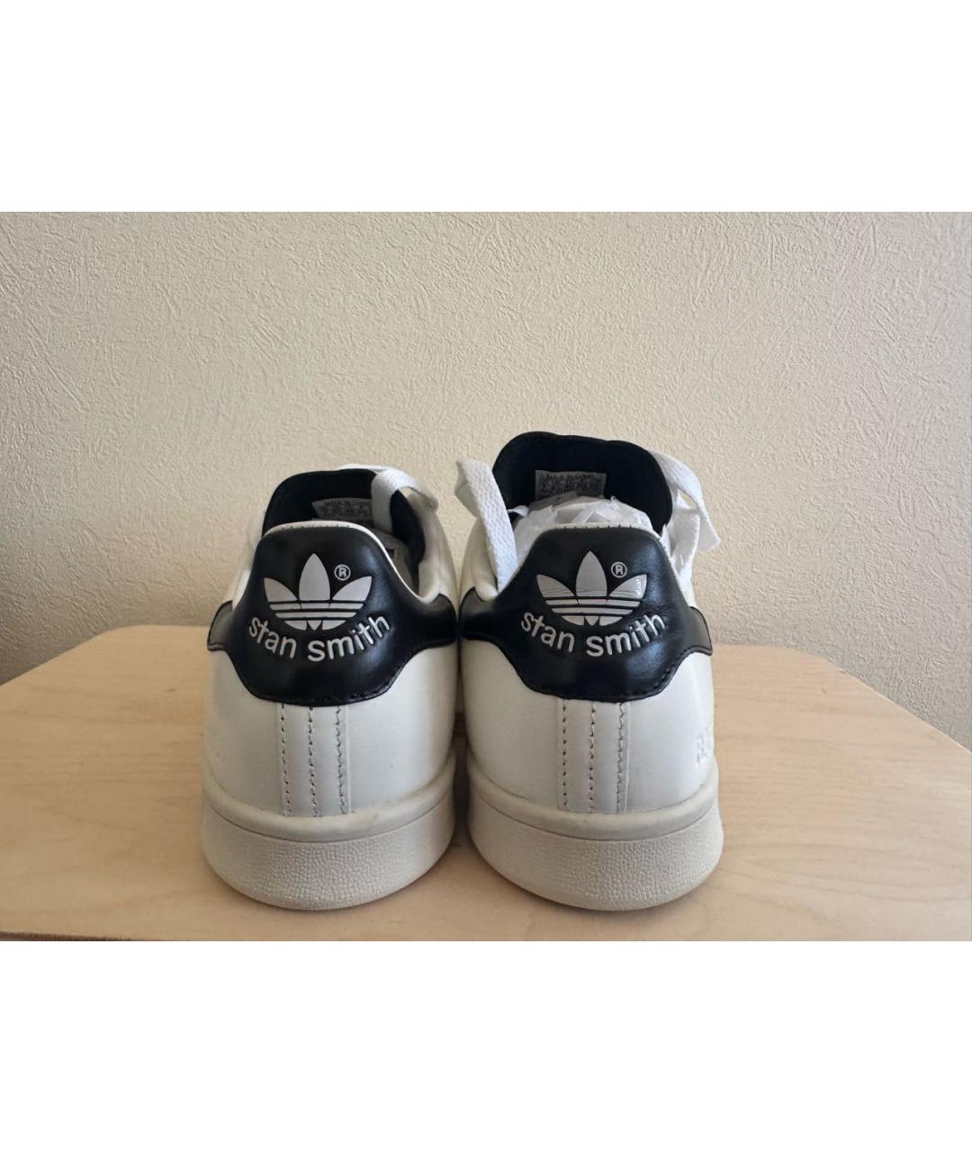 ADIDAS X RAF SIMONS Белые кожаные низкие кроссовки / кеды, фото 4