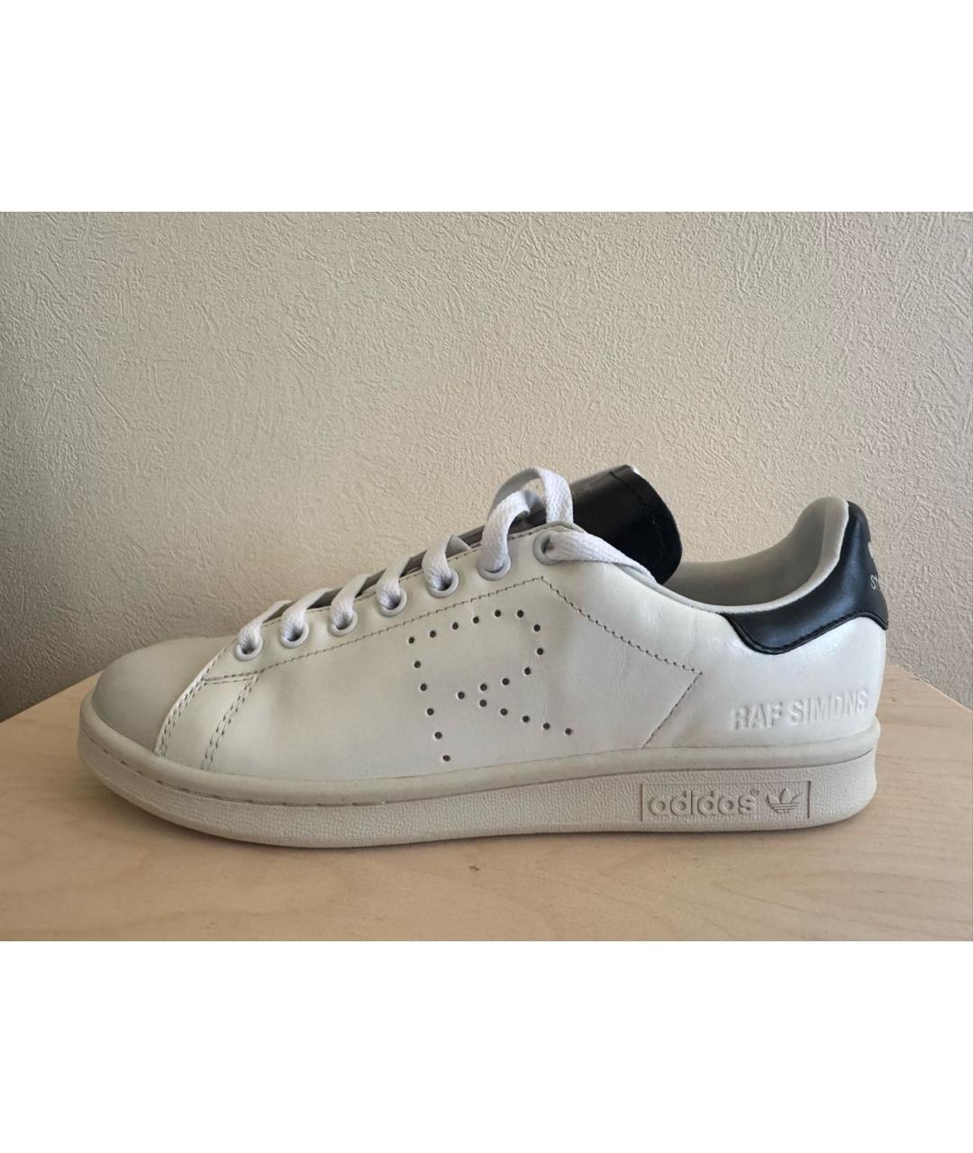 ADIDAS X RAF SIMONS Белые кожаные низкие кроссовки / кеды, фото 8