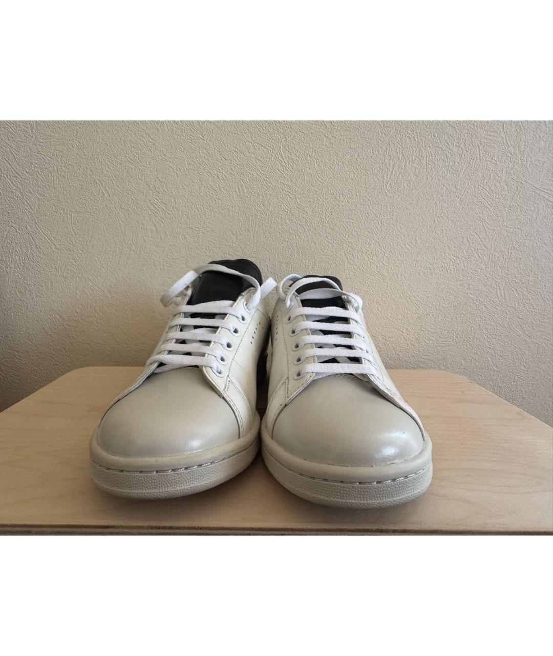 ADIDAS X RAF SIMONS Белые кожаные низкие кроссовки / кеды, фото 2