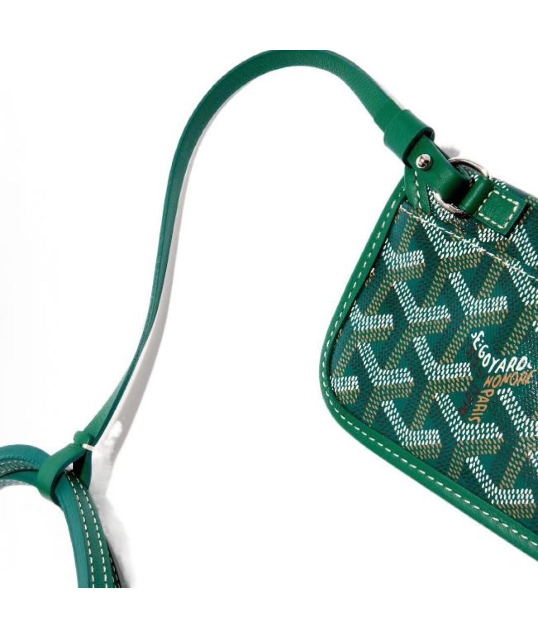 GOYARD Зеленая кожаная сумка тоут, фото 4