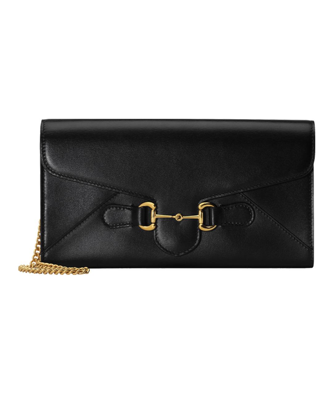 GUCCI Черная кожаная сумка с короткими ручками, фото 1