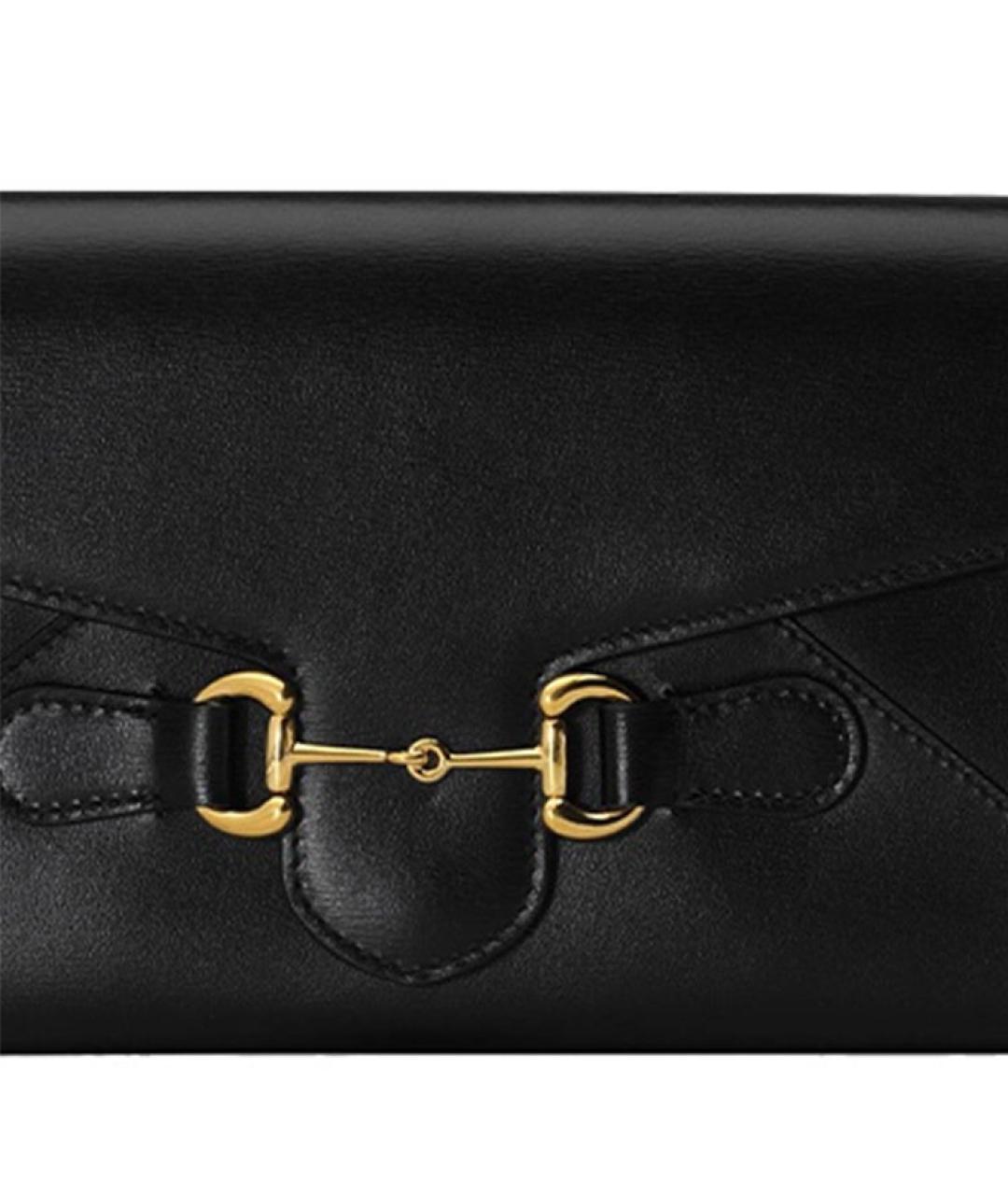 GUCCI Черная кожаная сумка с короткими ручками, фото 8