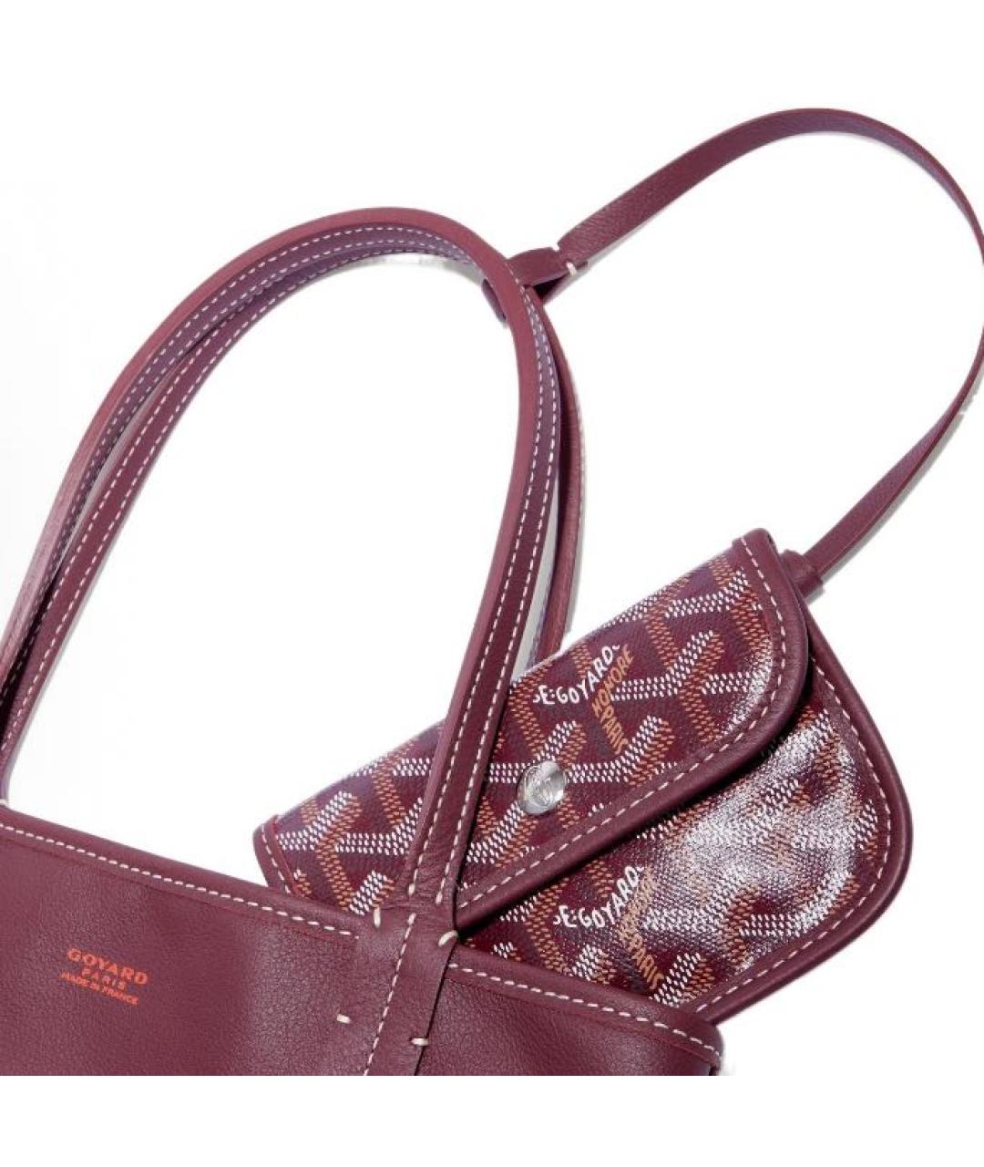 GOYARD Бордовая сумка тоут, фото 3