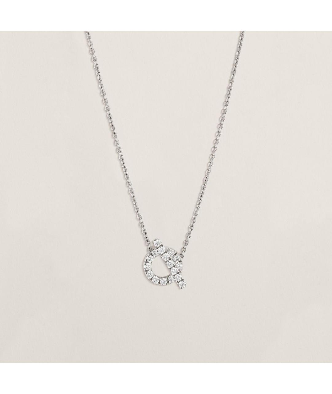 HERMES Серебряное колье из белого золота, фото 9