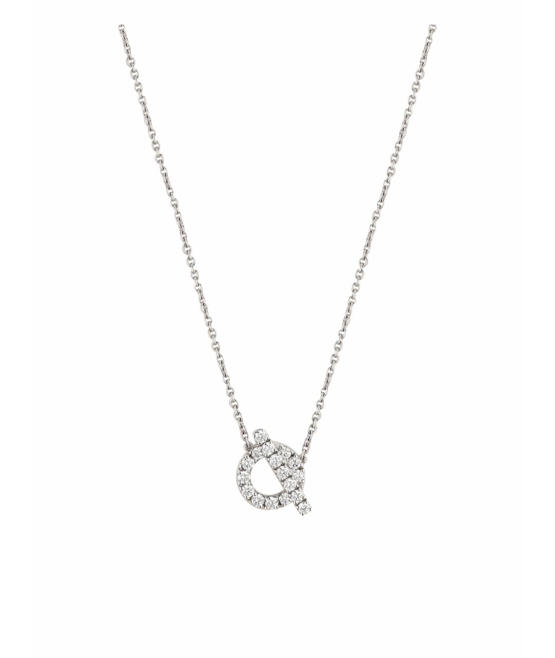 HERMES Серебряное колье из белого золота, фото 1
