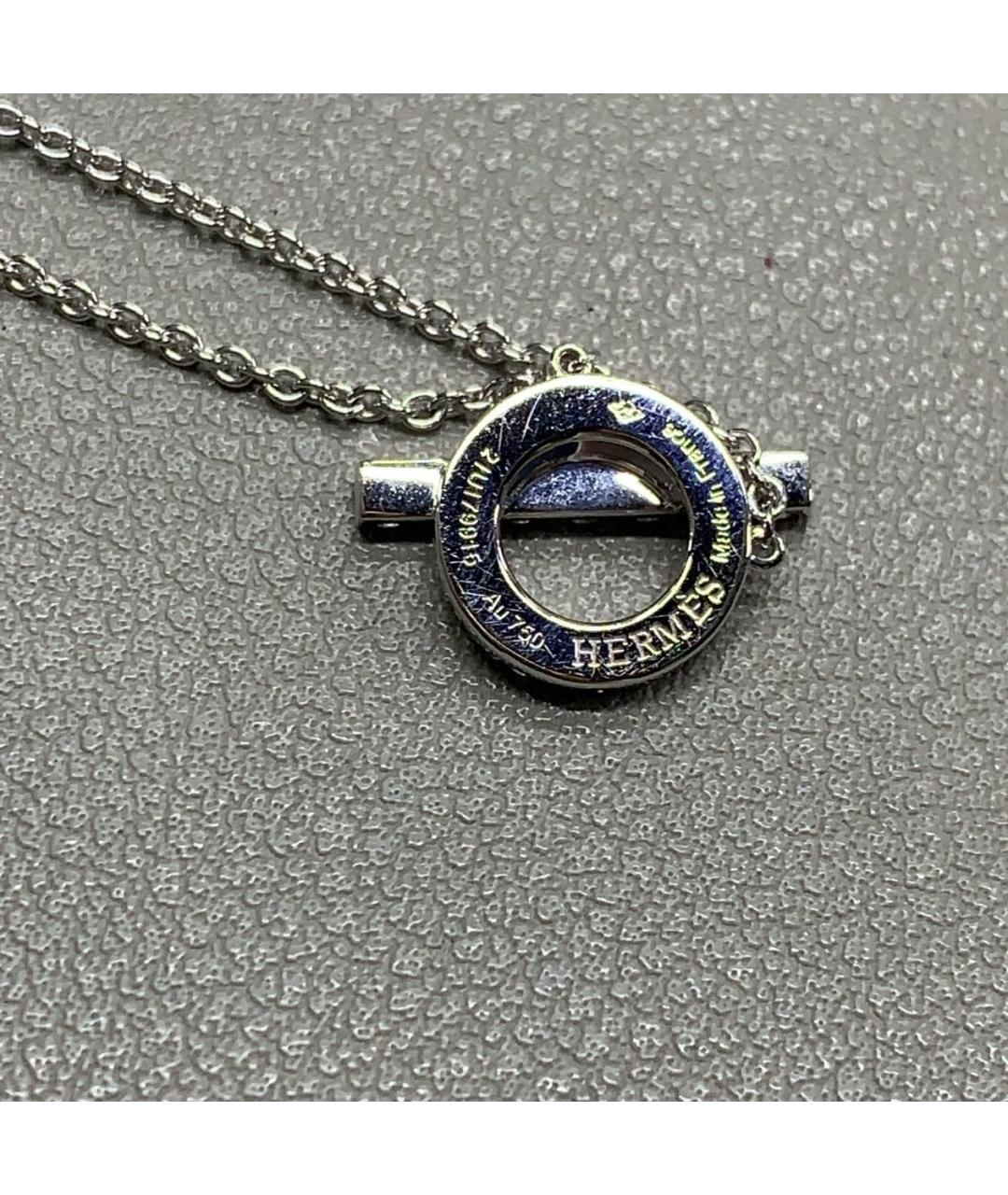 HERMES Серебряное колье из белого золота, фото 3