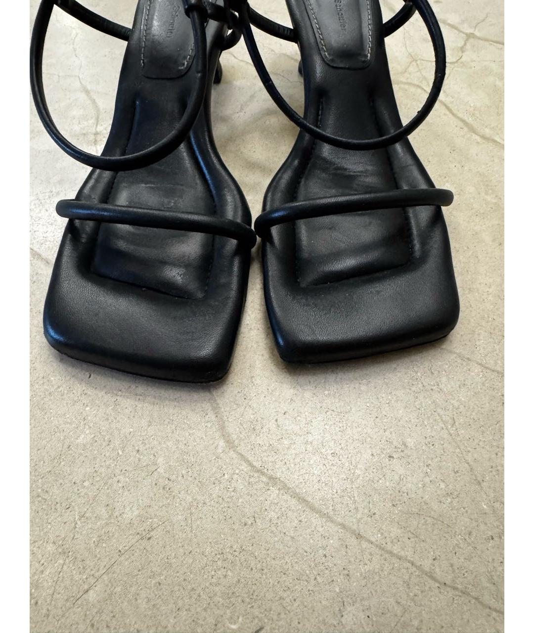 PROENZA SCHOULER Черные кожаные босоножки, фото 5