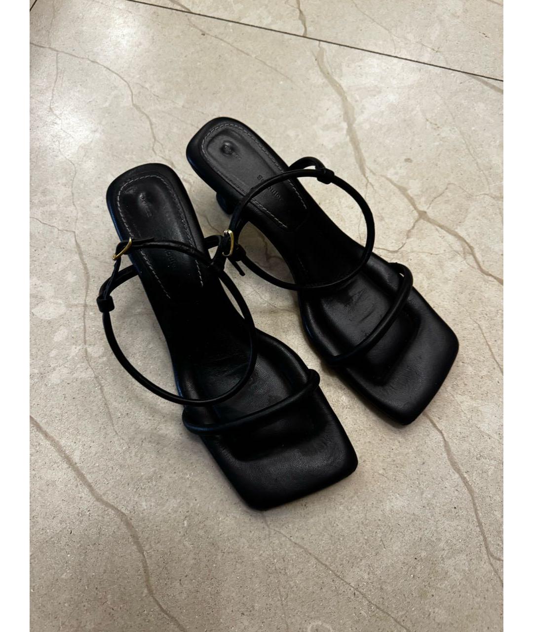 PROENZA SCHOULER Черные кожаные босоножки, фото 3