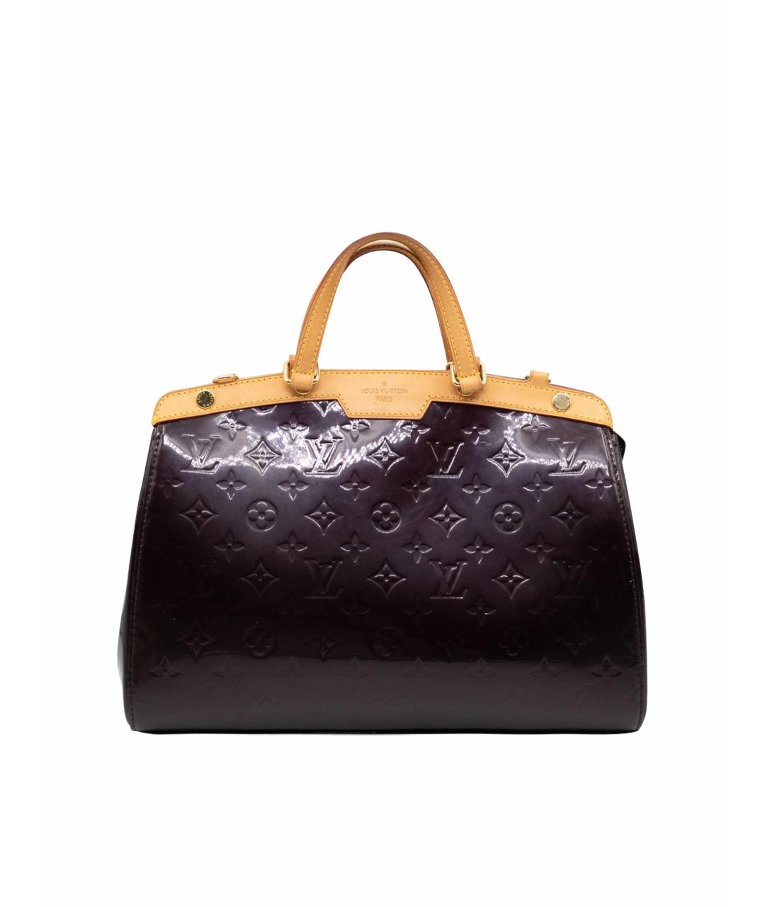 LOUIS VUITTON Коричневая сумка с короткими ручками из лакированной кожи, фото 1