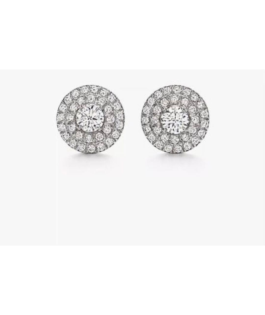 TIFFANY&CO Серебряные платиновые серьги, фото 7