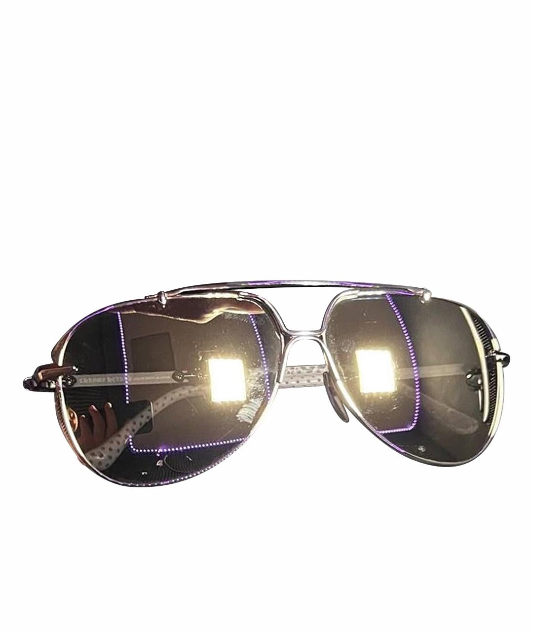 CHROME HEARTS Белые металлические солнцезащитные очки, фото 1