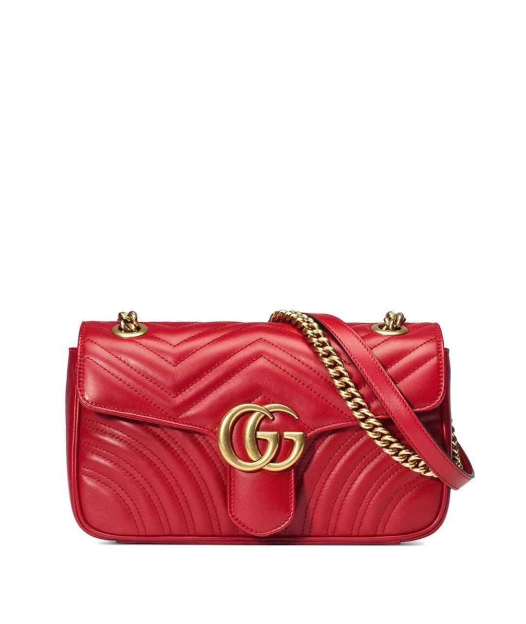 GUCCI Красная кожаная сумка через плечо, фото 1