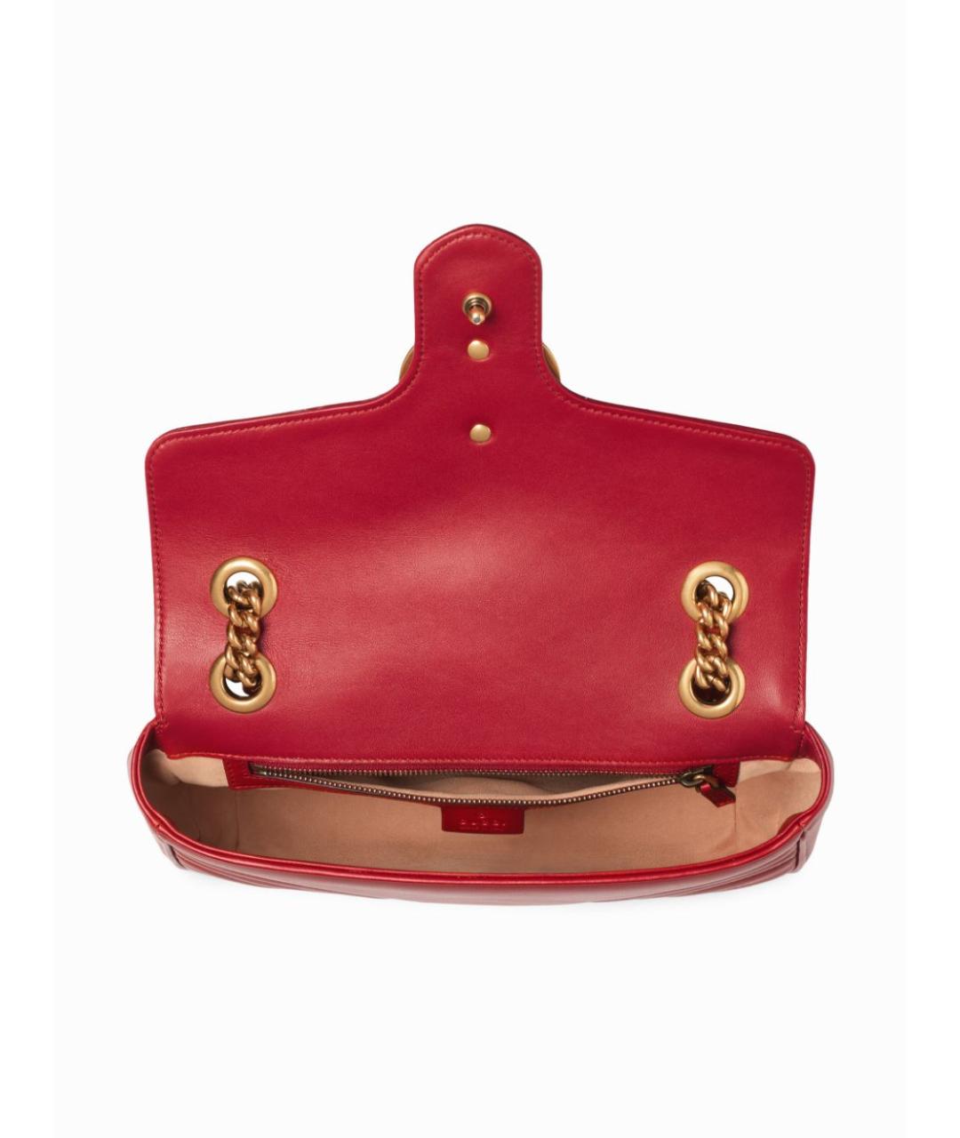 GUCCI Красная кожаная сумка через плечо, фото 6