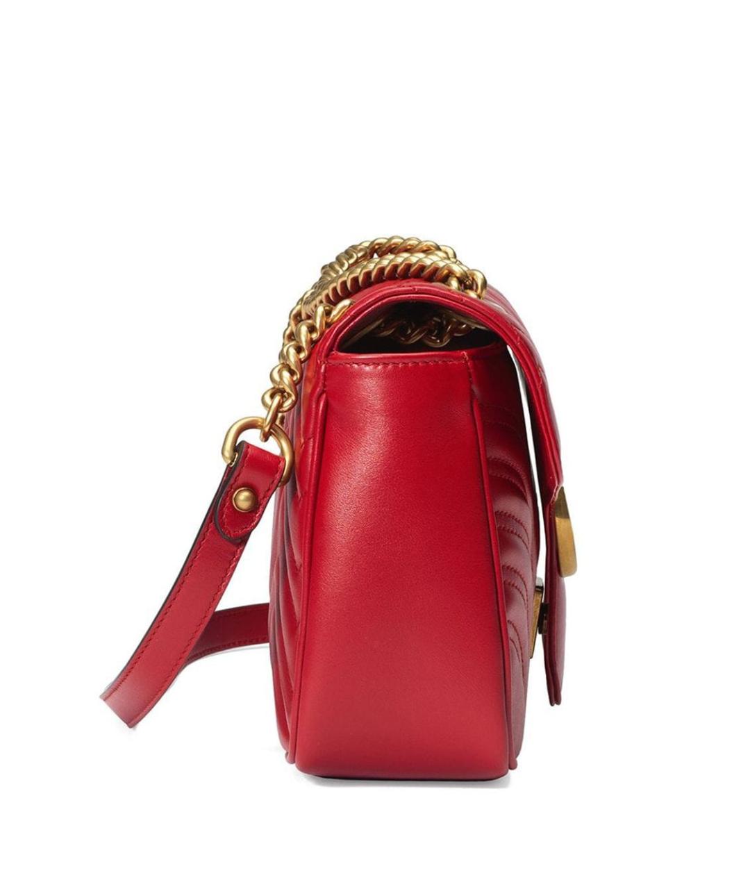 GUCCI Красная кожаная сумка через плечо, фото 7