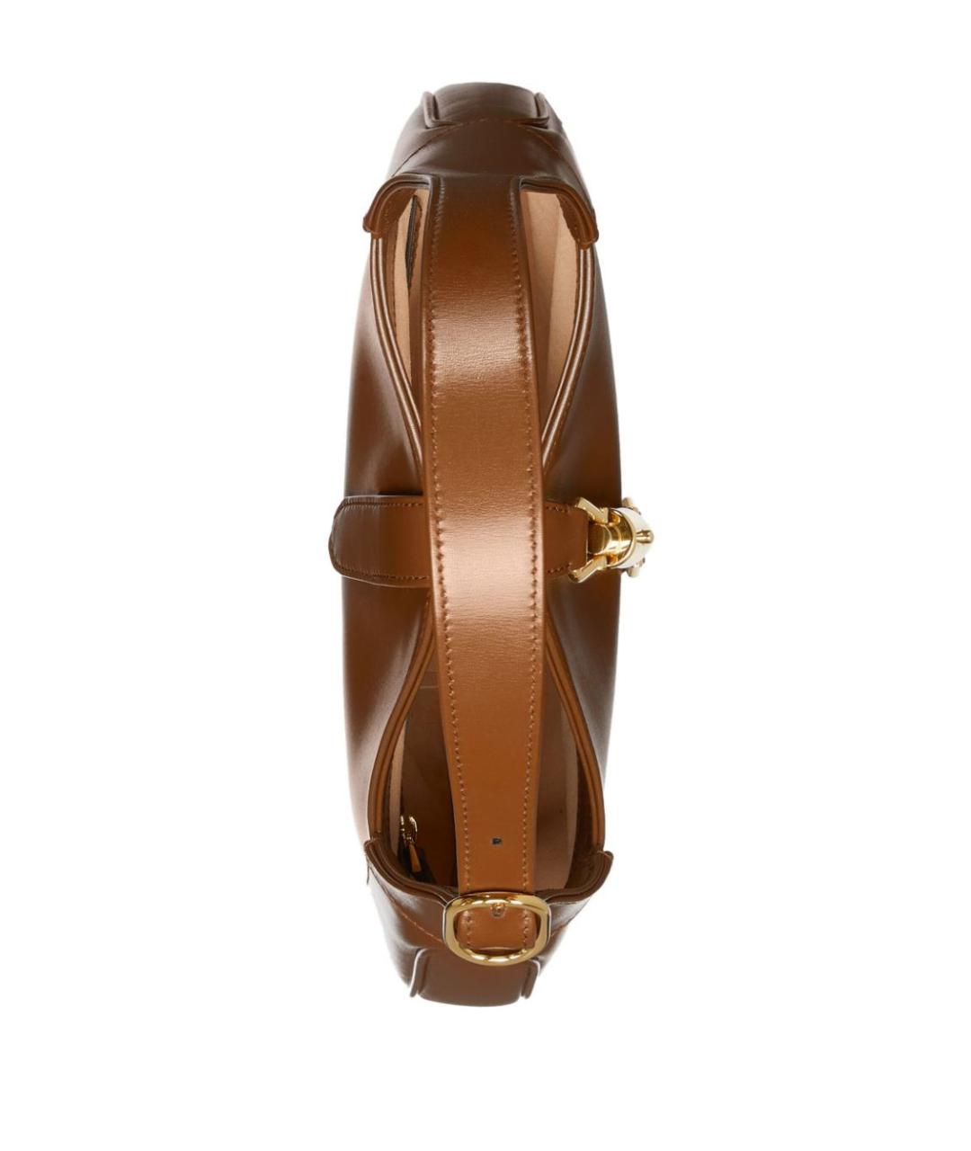 GUCCI Коричневая кожаная сумка через плечо, фото 3