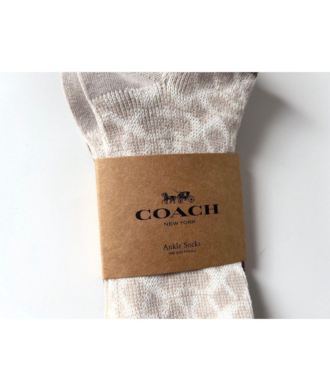COACH Коричневые носки, чулки и колготы, фото 4