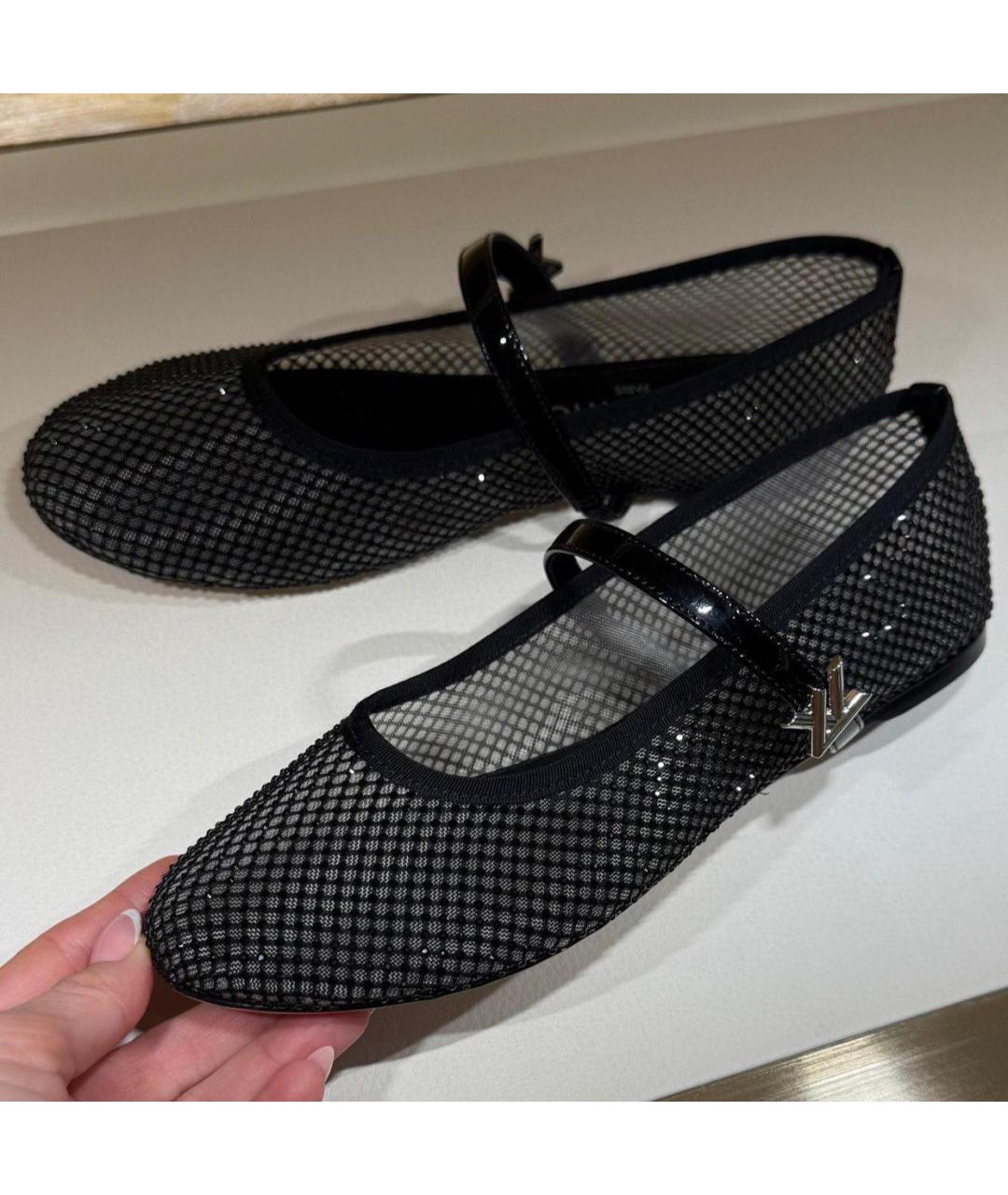 LOUIS VUITTON Черные балетки, фото 3