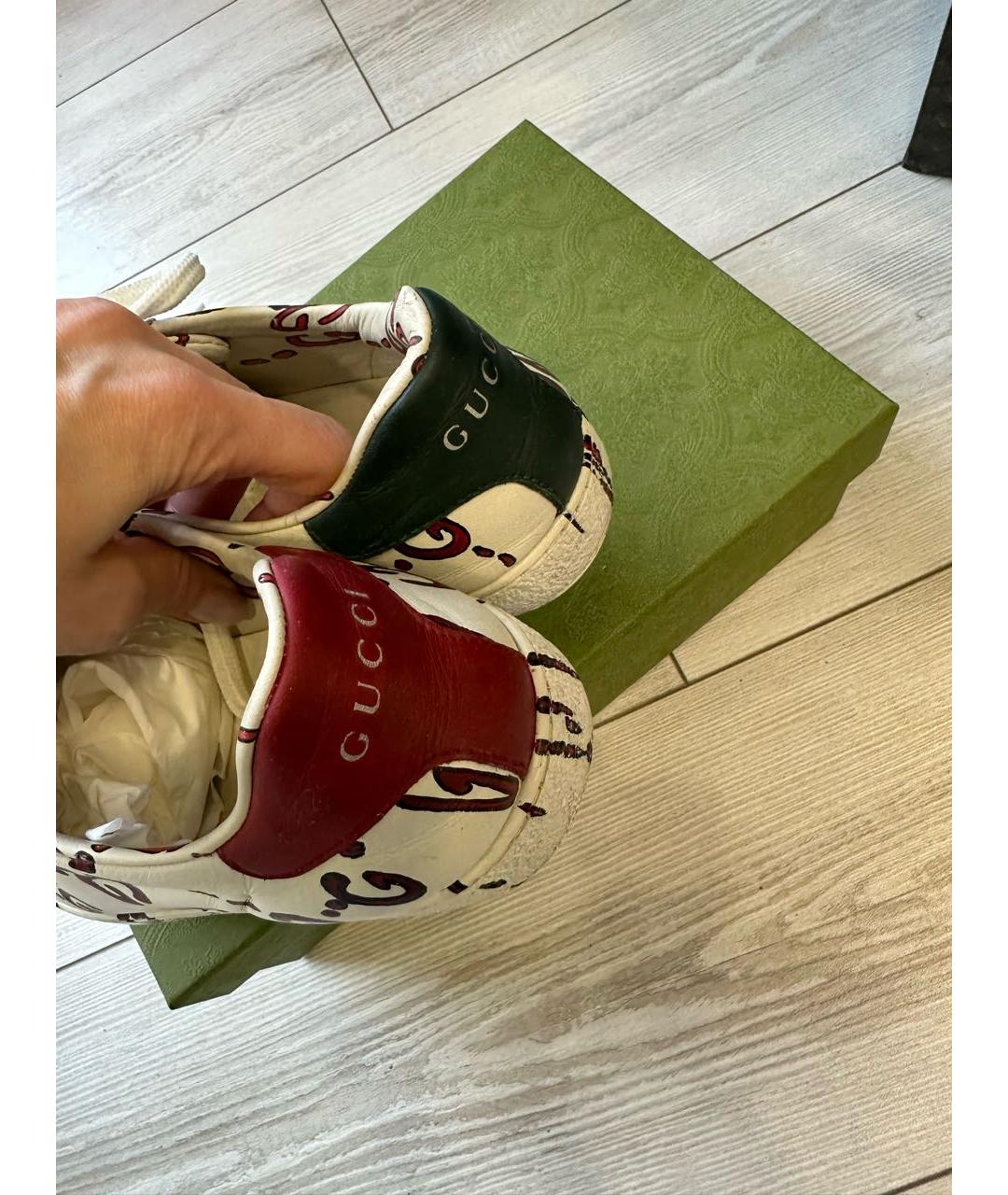 GUCCI Мульти кожаные кеды, фото 3