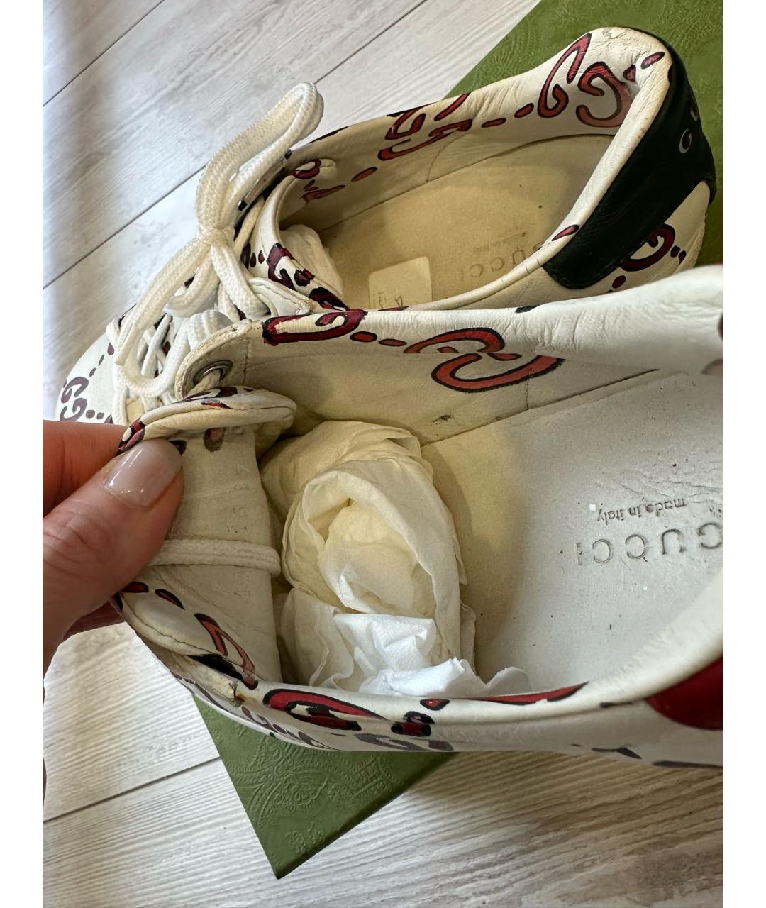 GUCCI Мульти кожаные кеды, фото 5