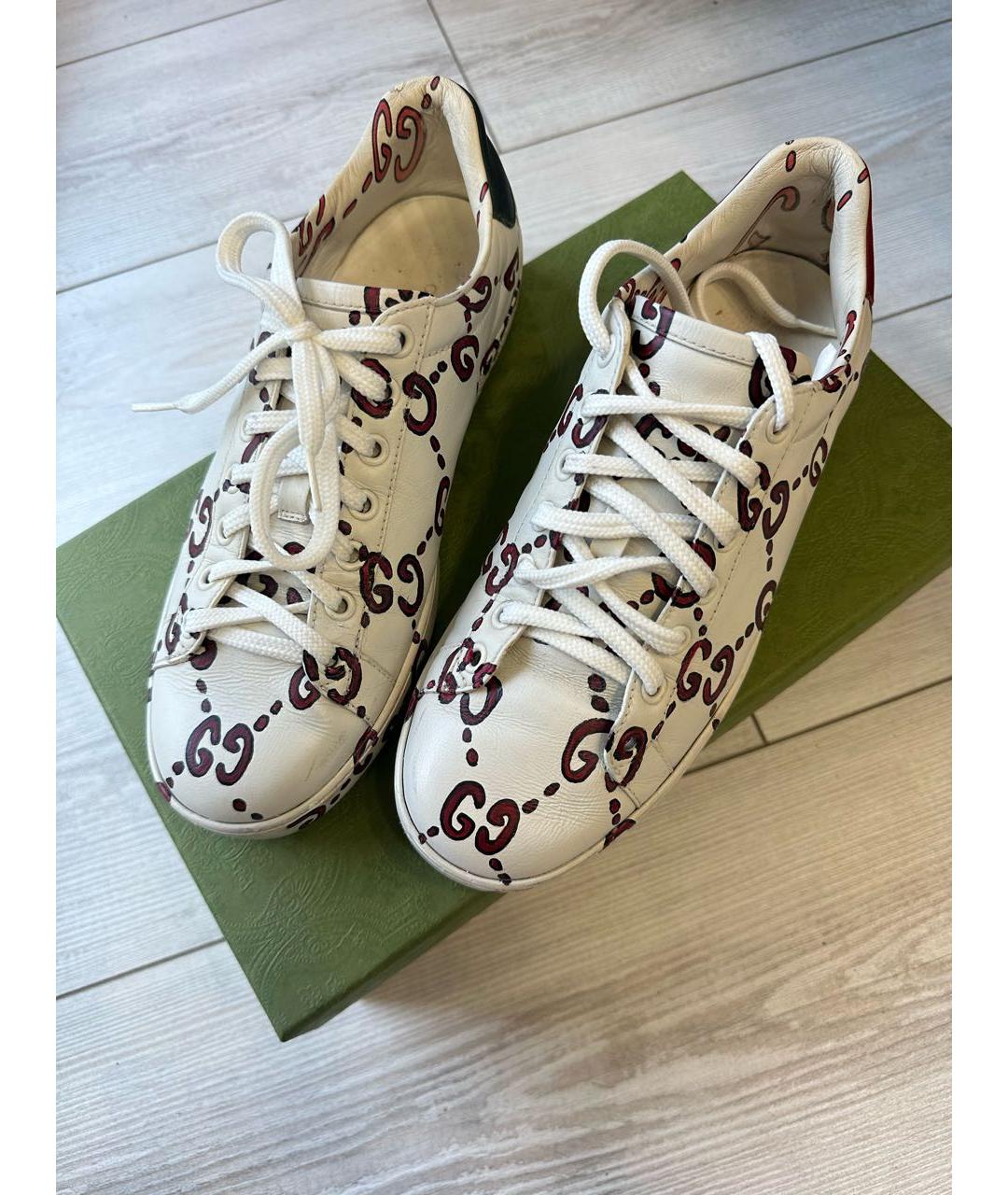 GUCCI Мульти кожаные кеды, фото 2