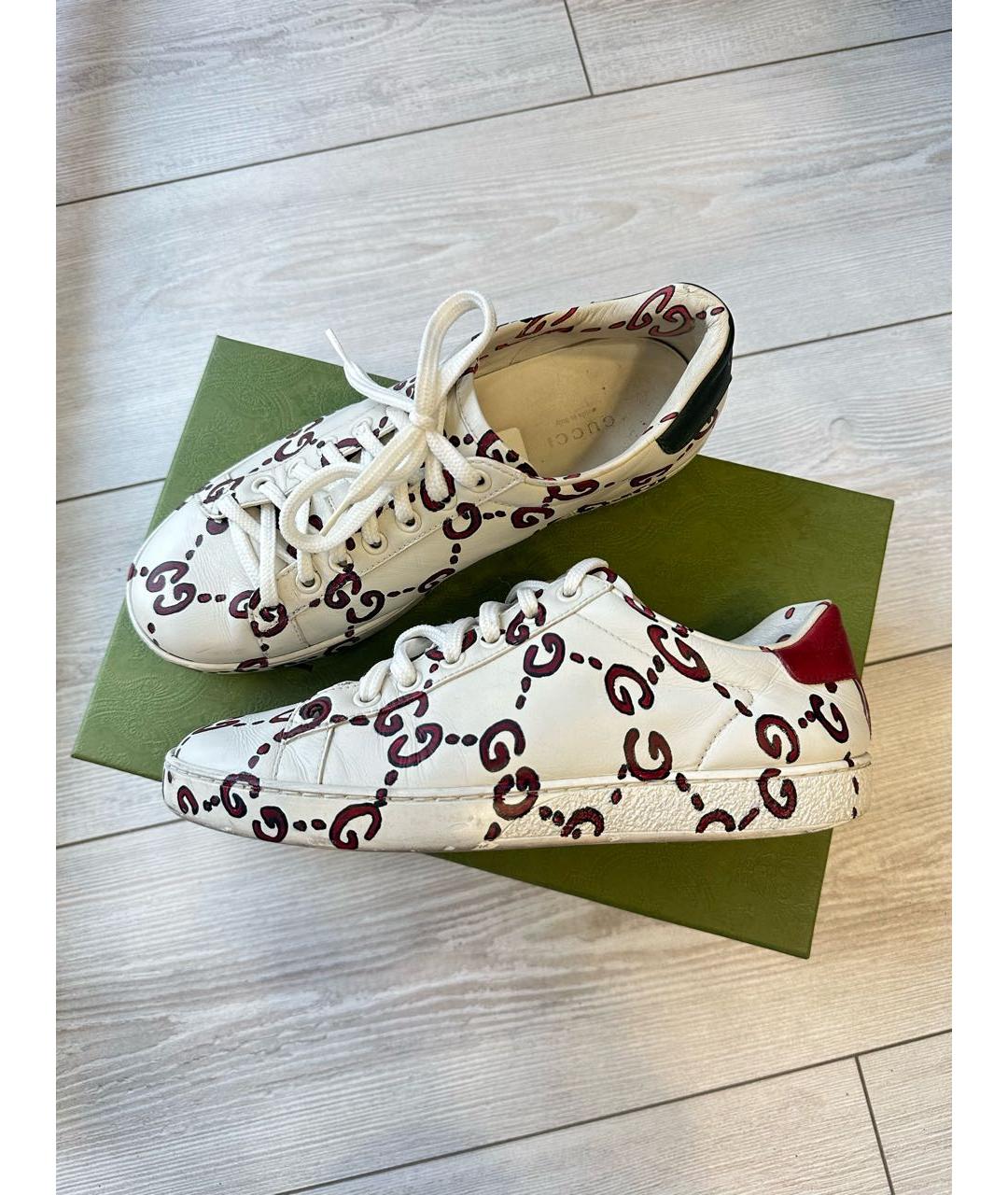 GUCCI Мульти кожаные кеды, фото 8