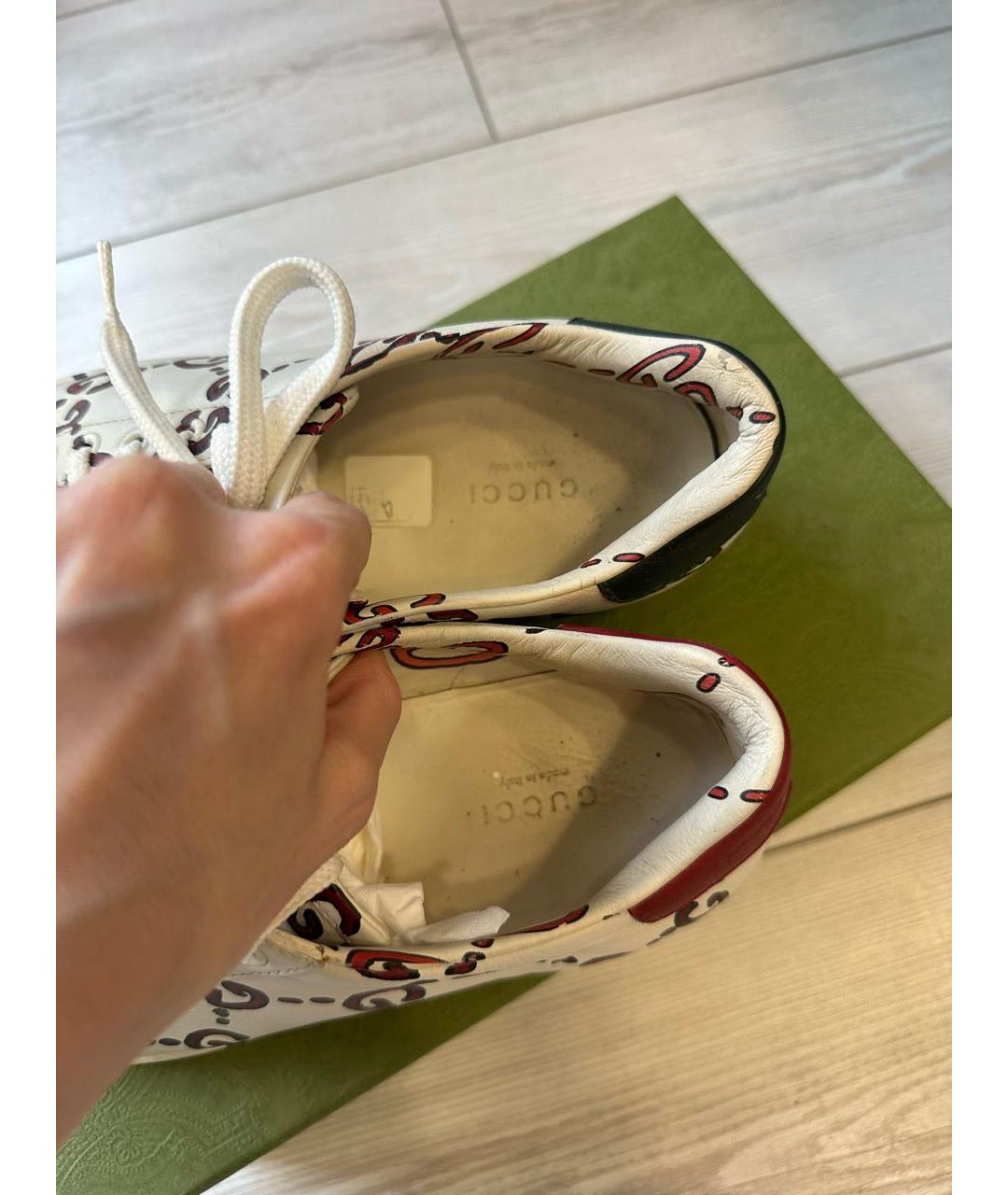 GUCCI Мульти кожаные кеды, фото 6