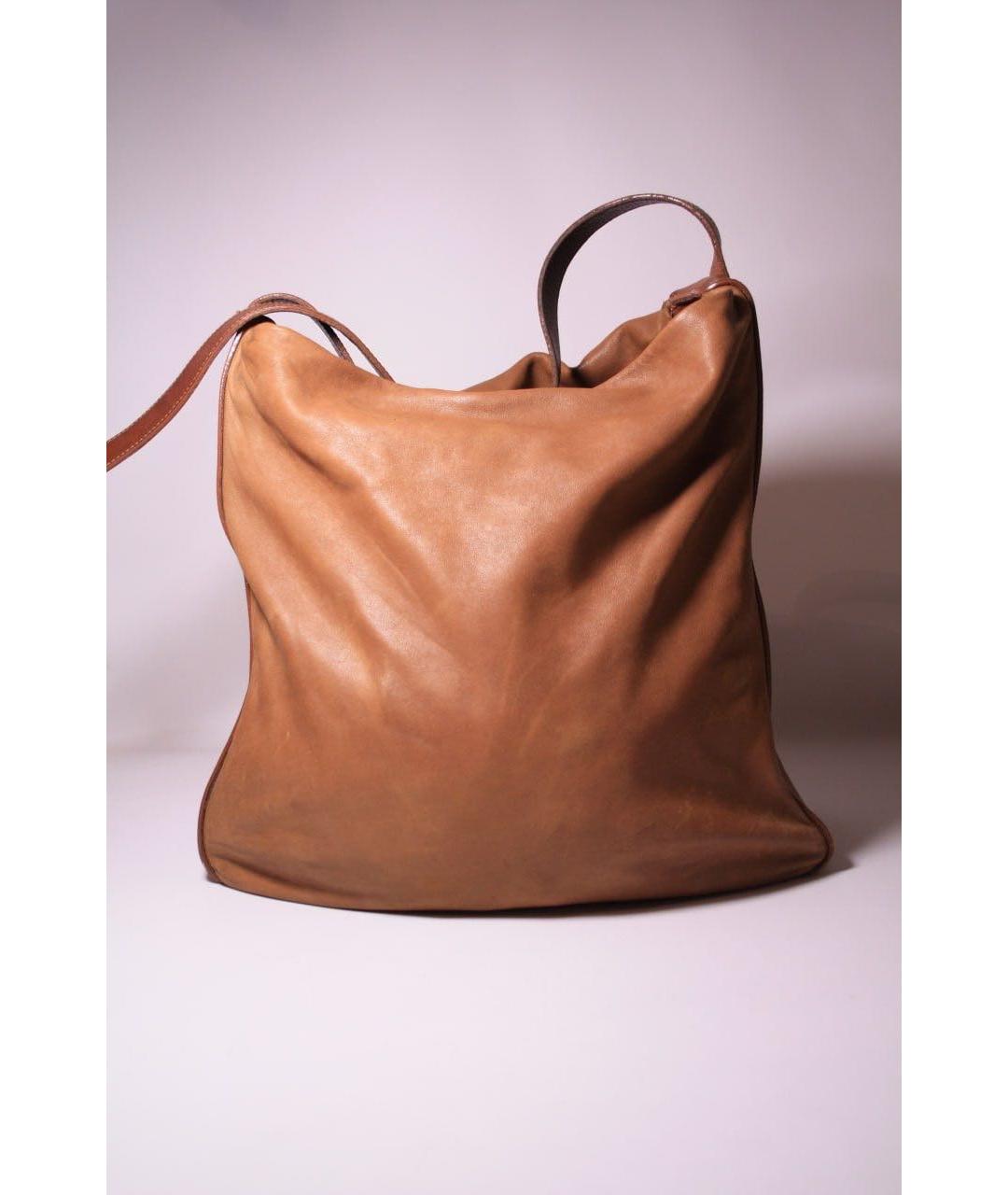 MM6 MAISON MARGIELA Коричневая кожаная сумка тоут, фото 3