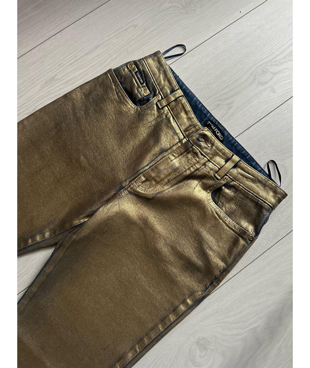 TOM FORD Золотые джинсы слим, фото 2