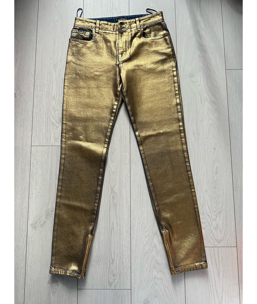 TOM FORD Золотые джинсы слим, фото 6