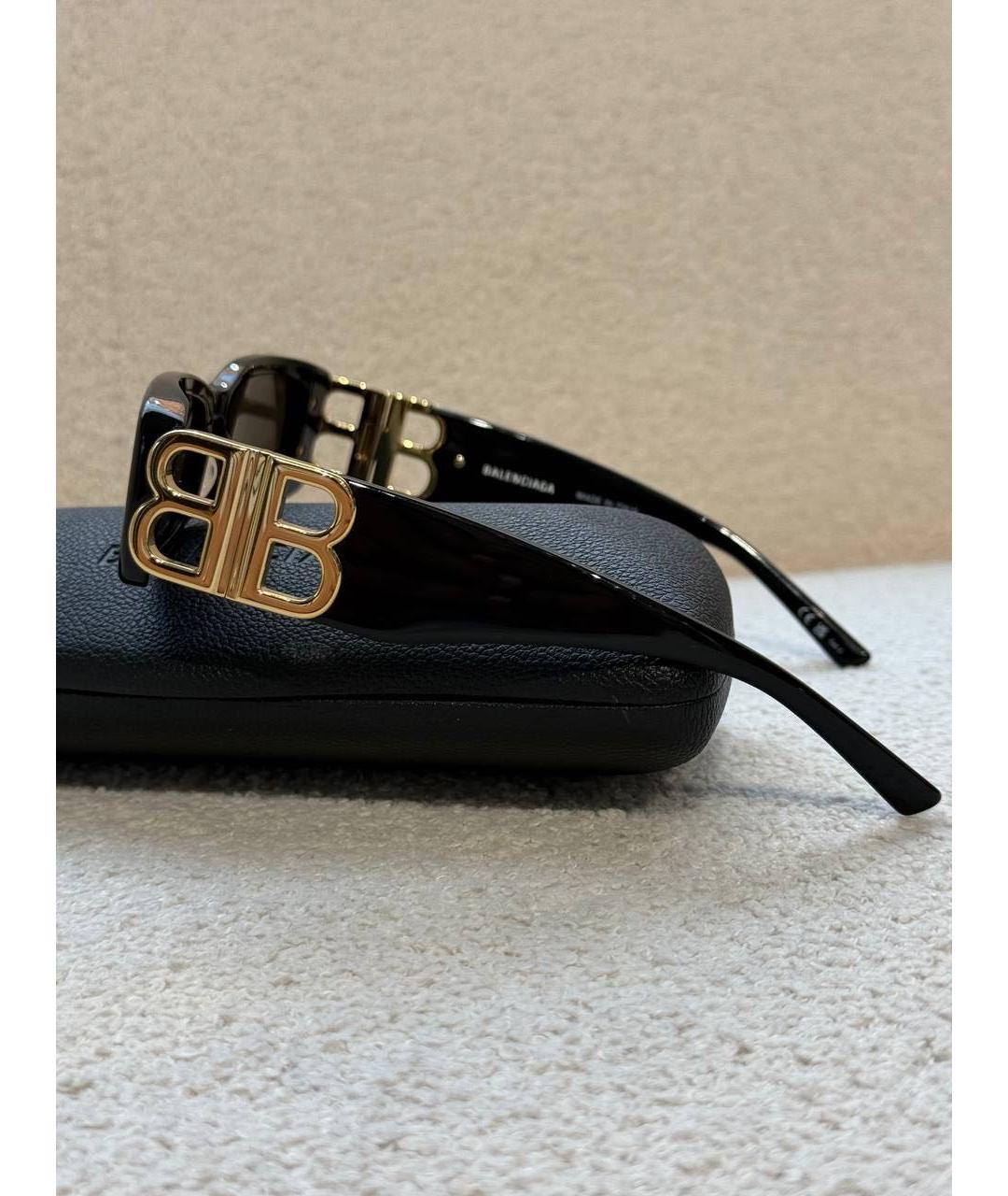 BALENCIAGA Черные пластиковые солнцезащитные очки, фото 2