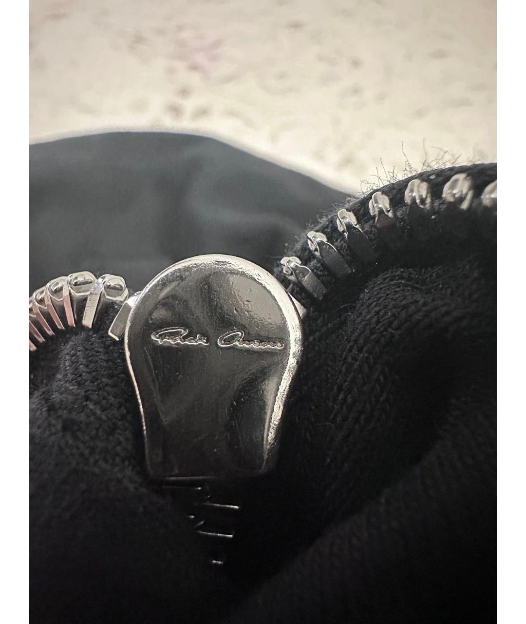 RICK OWENS Черные хлопковые повседневные брюки, фото 6