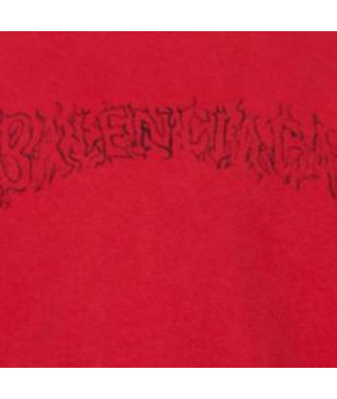 BALENCIAGA Красная хлопковая футболка, фото 2