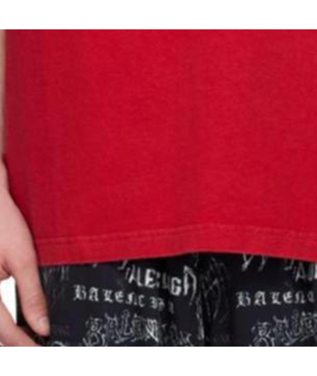 BALENCIAGA Красная хлопковая футболка, фото 5