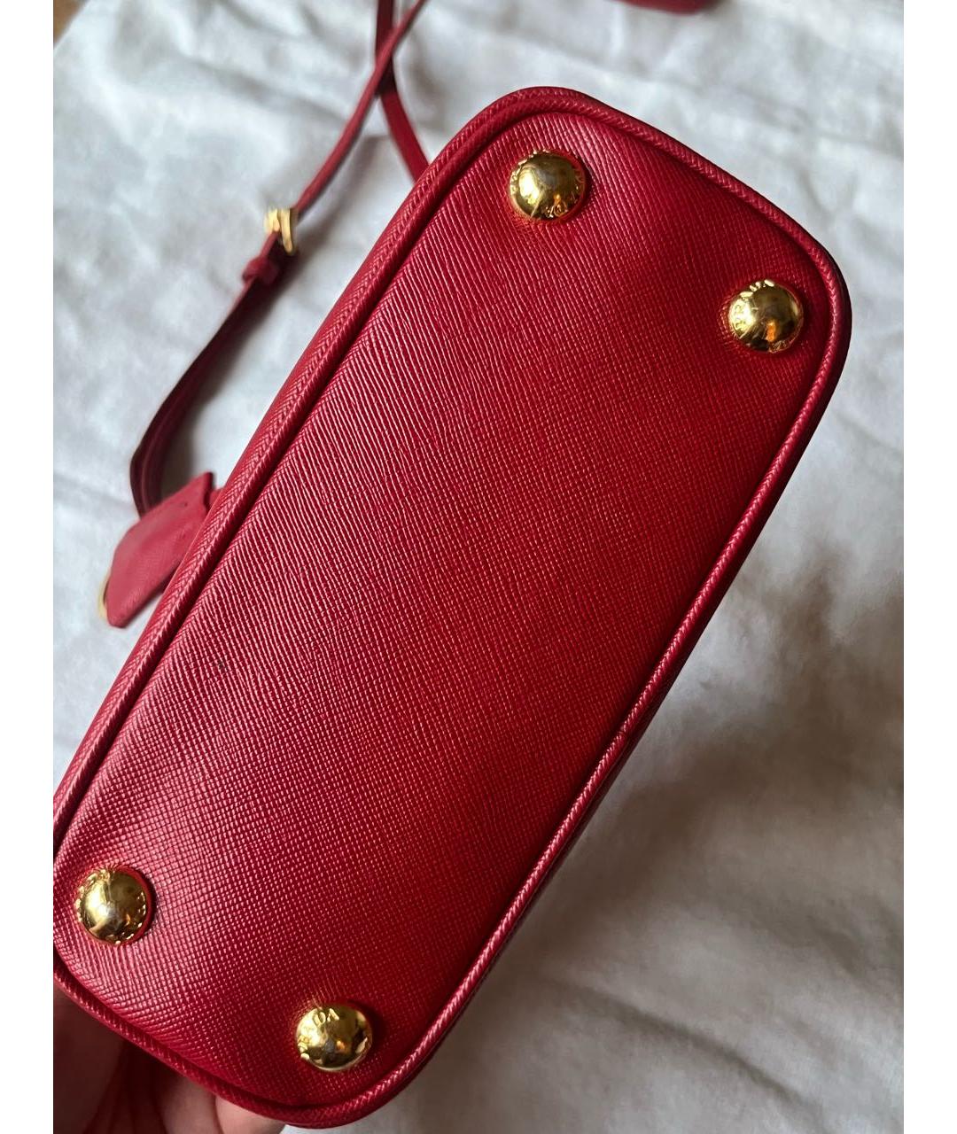 PRADA Бордовая кожаная сумка через плечо, фото 4