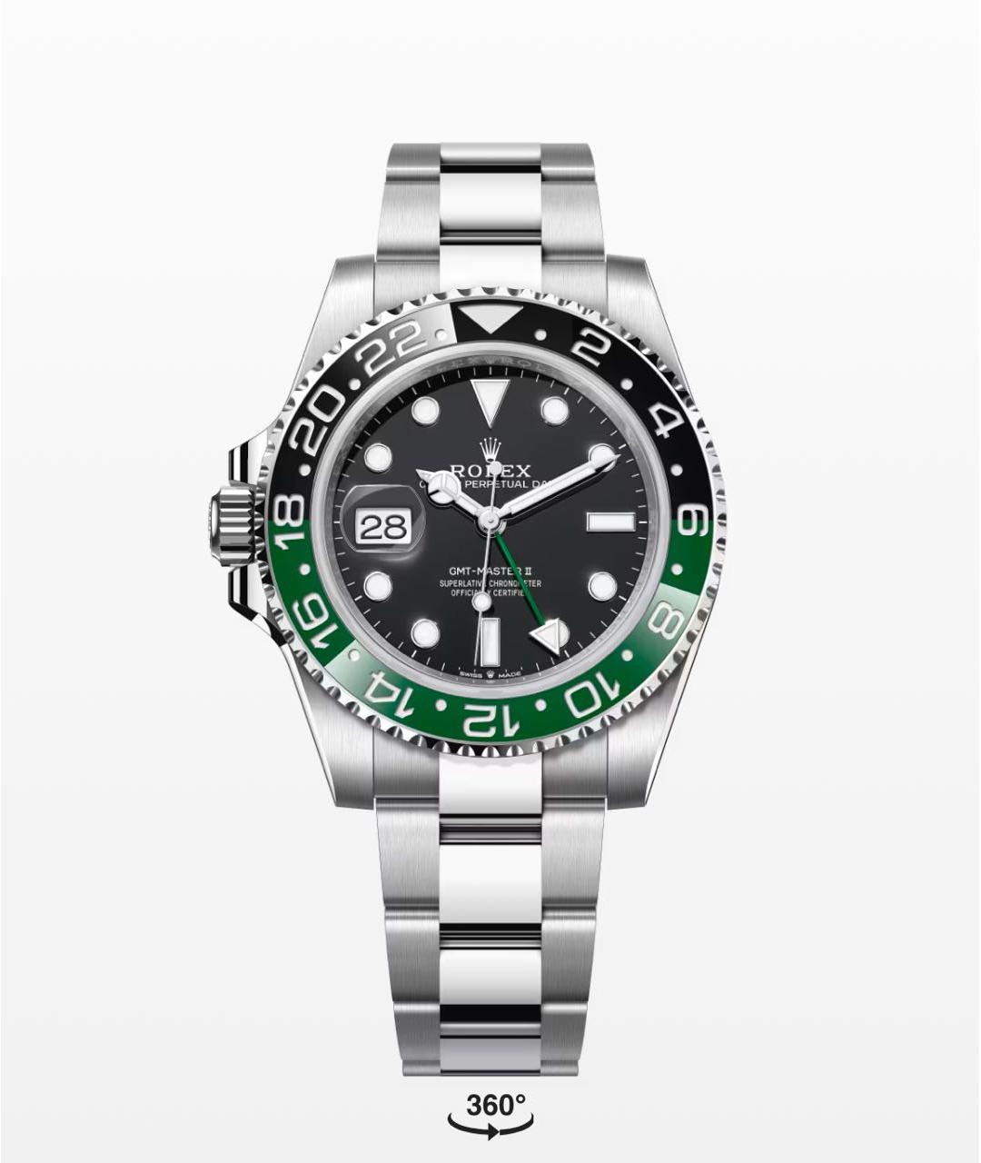 ROLEX Зеленые металлические часы, фото 3